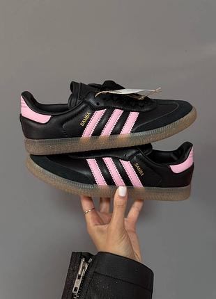 Кроссовки adidas samba messi black pink