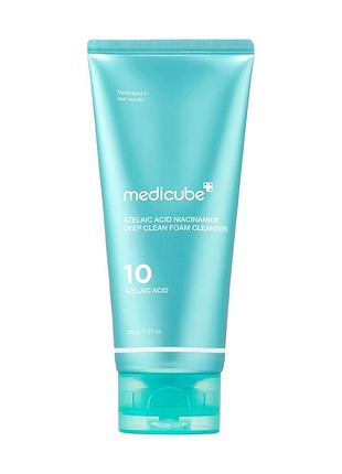 Пінка для глибокого очищення обличчя medicube azelaic acid niacinamide deep clean foam cleanser з азелаїновою кислотою та ніацинамідом, 120 г