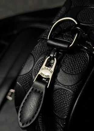Сумка чоловіча coach чорна 4