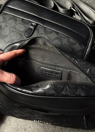 Сумка чоловіча coach чорна 6