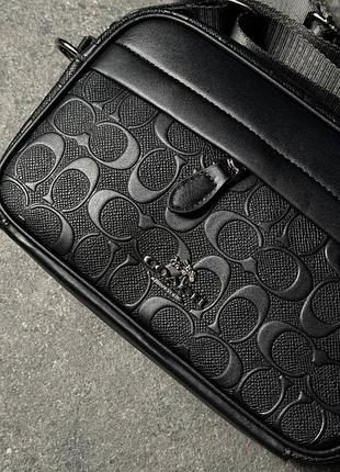 Сумка чоловіча coach чорна 2