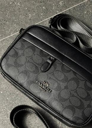 Сумка чоловіча coach чорна 3