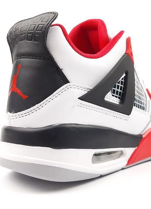 Nike air jordan 4 белые с красным 5