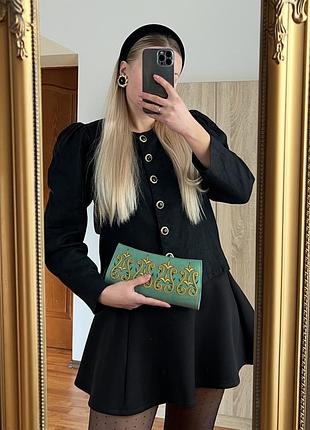 Зелений клатч сумочка з вишивкою😍дуже стильна