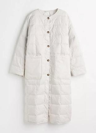 Пуховик жіночий h&m premium selection молочний