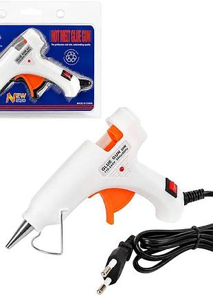 Клейовий пістолет з вимикачем та індикатором jq2036white-20w(white) 7 мм, 20w