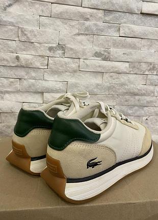 Кросівки жіночі lacoste l-spin білі, зелені, бежеві