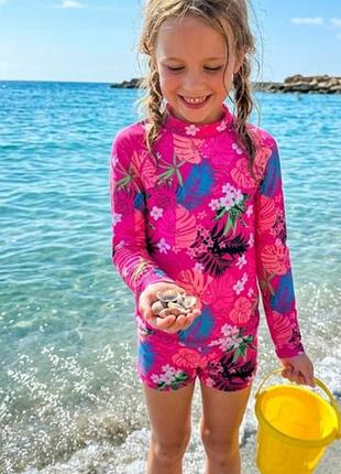 Купальная кофта на девочку лонгслив для плавания matalan 9-10 лет