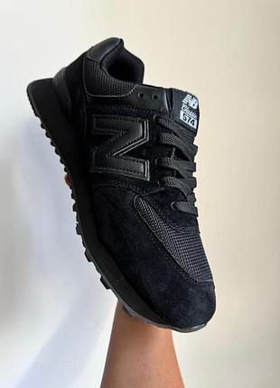 Кроссовки new balance 574 black 3