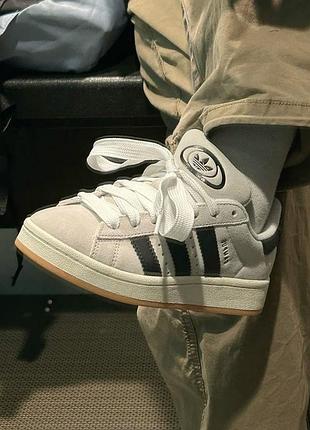 Кроссовки adidas campus no brand унисекс серо-бежевый 38 (24,5 см) (g3536 grey-beige)