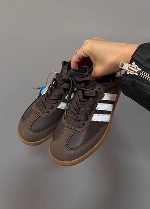 Кроссовки adidas samba brown white