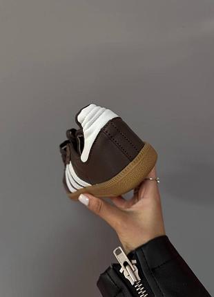 Кроссовки adidas samba brown white 7