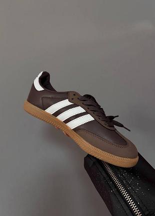 Кроссовки adidas samba brown white 6
