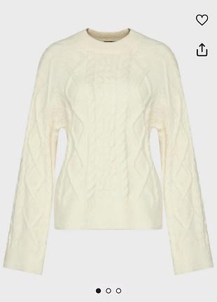 Светр жіночий gina tricot в'язаний молочний розмір xl