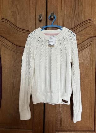 Кофта для дівчаток h&m біла в'язана 134-140 см