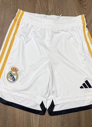Дитячі домашні футбольні шорти adidas real madrid 23/24 home junior на зріст 140 см( вік 10 років)
