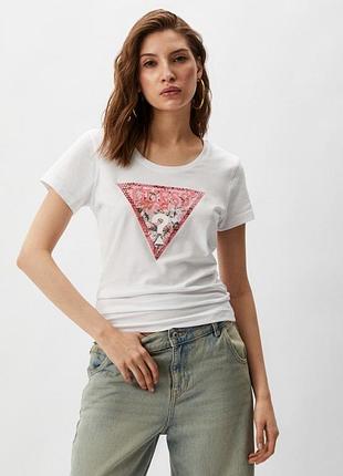 Футболка жіноча guess біла з принтом