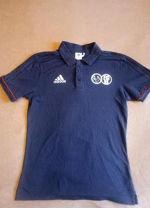 Чоловіче поло adidas svn football club climalite темно-синє