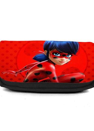 Школьный пенал леди баг 007 (lady bug) органайзер универсальный (lb-007-blc) черный