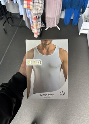 Майка чоловіча shato бавовняна біла