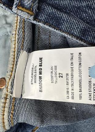 Жіноча мініспідниця acne studios джинсова синя 9