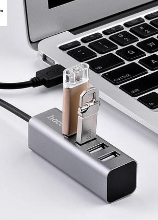 Usb-хаб hoco hb1 4usb line machine - tarnish 4