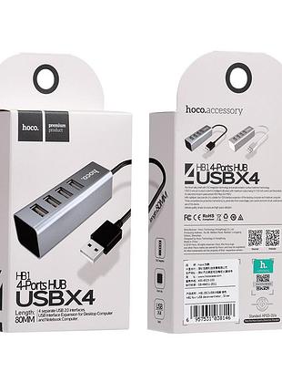 Usb-хаб hoco hb1 4usb line machine - tarnish 5