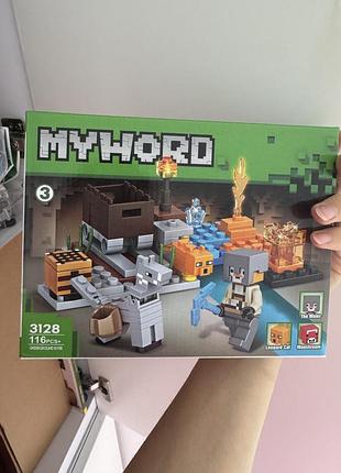 Конструктор для хлопчика myworld minecraft 3128