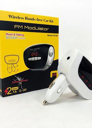 Bluetooth аудио модуль в машину mod. h21 bt, трансмиттер в прикуриватель, fm блютуз трансмитер qd-20 7