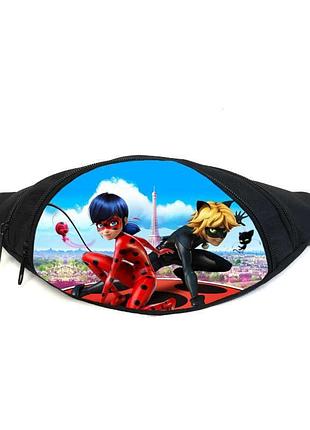 Поясная сумка бананка леди баг (gbm07) gear bag черная