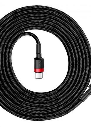 Дата кабель baseus cafule type-c to type-c pd2.0 60w (2m) (catklf-h) чорний / червоний 2