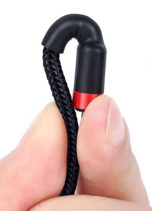 Дата кабель baseus cafule type-c to type-c pd2.0 60w (2m) (catklf-h) чорний / червоний 3
