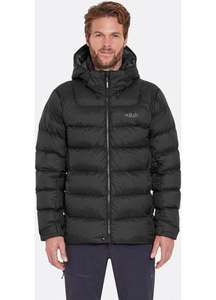 Зимняя мужская пуховая куртка rab ascent down jacket black
