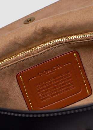 Сумка coach brook flap chain bag black\gold 5
