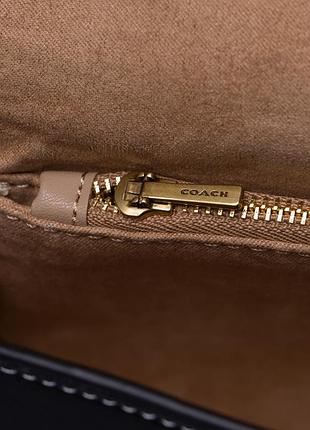 Сумка coach brook flap chain bag black\gold 6