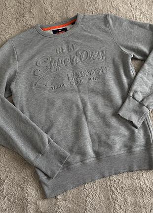 Сіра байка толстовка від superdry оригінал м/л