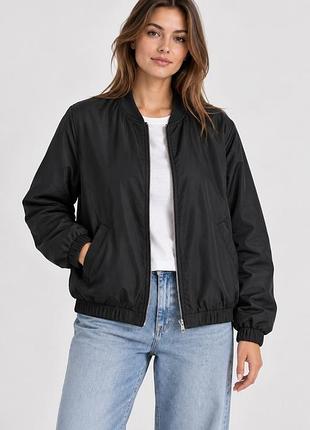 Бомбер  pieces pc hanna bomber jacket чорна розмір l
