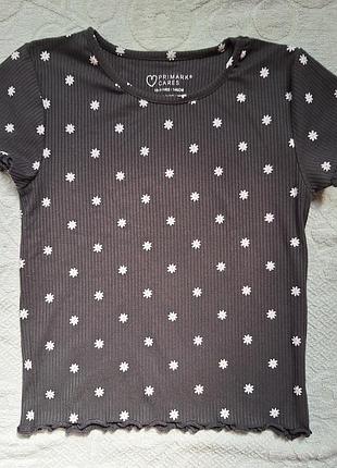 Футболка в ромашки primark (146 см)
