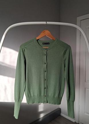 Жіночий кардиган на ґудзиках зелений marks & spencer