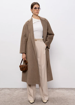 Пальто с накладными карманами zara шерсть