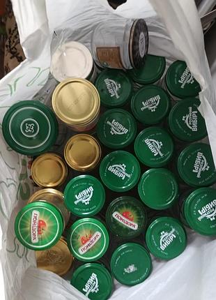 Банки с крышками 19 шт,объем - 0,460 и 10 различных меньших