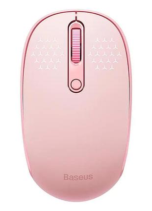 Бездротова мишка baseus f01b tri-mode wireless mouse 2.4g/bluetooth 5.0/3.0 чутливість dpi 800-1200-1600dpi рожевий