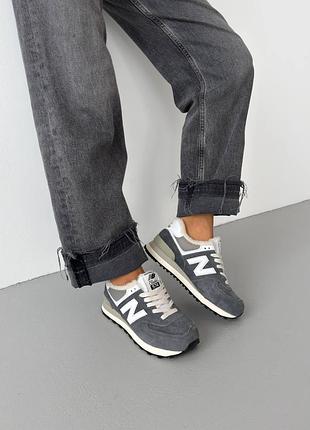 Balance 574 grey white fur 4