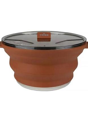 Каструля tribe collapsible pot 2,5l brown