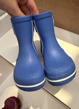 Гумові чоботи дитячі crocs handle it rain boot сині c6/c7 4