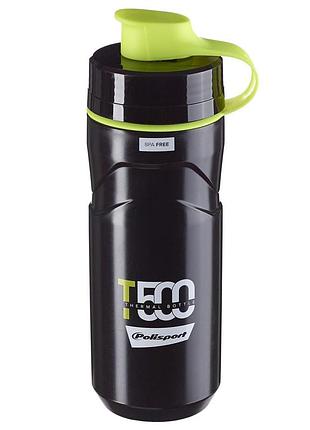 Термофляга велосипедная polisport t500 500/650мл черный/лайм