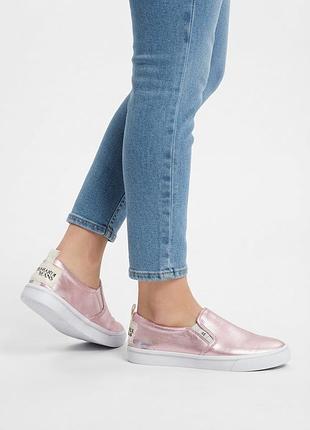 Сліпони trussardi jeans рожеві металік розмір 38