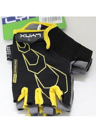 Перчатки велосипедные lynx race black/yellow
