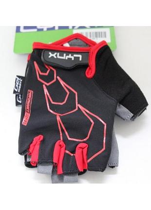 Перчатки велосипедные lynx race black/red