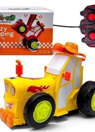 Трактор, що танцює на радіокеруванні "crazy car" желтий